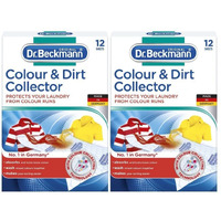Dr Beckmann Colour & Dirt Collector Advanced,12 Sheets|For Long Lasting Protection|With Microfibre & Colour-Collecting Molecules|24 Sheets-2X12 Colour Catcher Sheets For Washing Machine,Pack Of 24
