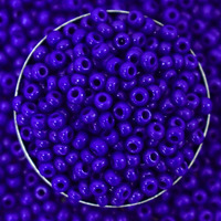 Embroiderymaterial 8/0 Royal Blue Color Preciosa Seed Beads For Jewellery Making, Craft, Bracelet Making, Embroidery Work, Hair Accessories, Hair Band Making, Bag Making Etc. (100 Gram, 8/0, 3Mm)