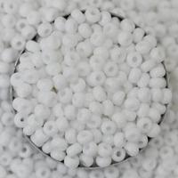 Embroiderymaterial 8/0 White Color Preciosa Seed Beads For Jewellery Making, Craft, Bracelet Making, Embroidery Work, Hair Accessories, Hair Band Making, Bag Making Etc. (100 Gram, 8/0, 3Mm)