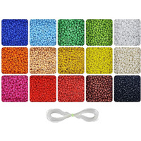 Indikonb 7500 Pc Opaque Seed Beads 8/0 3 Mm For Jewellery Making Material For Earring, Necklace, Bracelet Jewelry Making Set For Girls And Women- Opaque And Neon Small Multicolor Beads | Sb # Om 1