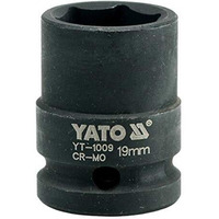 Yato Yt-1009 Impact Socket 1/2Inch X19Mm|Impact Socket Wrench Adaptor|Power Tools|Home Tools|Industrial Tools|Mechanical Tools|Automotive|Crmoscm-440|Crv50Bv30|Black Phosphated|Cold Forged|Socket Set