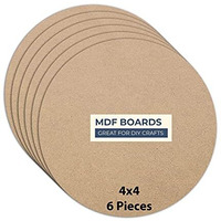 Variety Canvas 6 Piece Round Mdf Boards For Art And Craft, Wood Round Mdf Sheets For Craft Work, Diy Mdf Cutouts (4 X 4 Round Mdf Board)