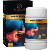 Ayuugain Happy Tummy Powder For Constipation, Indigestion, Gas, Acidity And Ibs Relief | Pure Ayurvedic Constipation Relief Medicine | Natural Laxatives, Stool Softener, Bowel Regulator Powder -100Gm