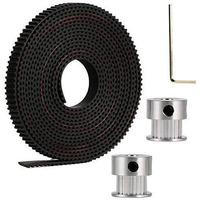 Xsentuals 2 Meter Gt2 6Mm Open Timing Belt (6 Mm 2 Pcs 16 Teeth)