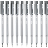 Hauser Germany Xo Jumbo 0.6 Mm Gel Pen | Quick Dry Ink With Long Writing Jumbo Refill | Transparent Body With Low-Viscosity Ink System, Smooth, Sturdy & Refillable Pen | Black Ink, Pack Of 20 Pens