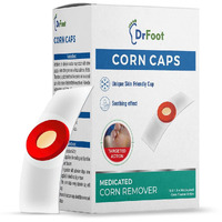 Dr Foot Corn Caps 40 Strips Medicated Plaster Bandage Skin Friendly Cap |Soothing Effect, Helps For Fast, Effective And Easy To Deep Foot Corn Remover | Easy To Remove