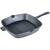 Wonderchef Forza Cast-Iron 26 Cm Grill Pan, Pre-Seasoned Cookware, Induction Friendly, 3.8 Mm