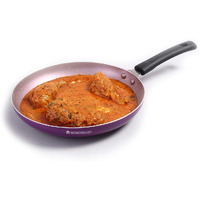 Wonderchef Valencia Non-Stick Fry Pan | Cool Touch Bakelite Handle | Pure Grade Aluminium| Pfoa Free | 1.5 Litres Capacity | Size 24 Cm | 1 Year Warranty | Purple
