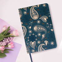 Doodle Hard Bound Notebook Diary With Bookmark - A5 I 160 Ruled Pages I 80 Gsm I Undated (Paisley Pattern)