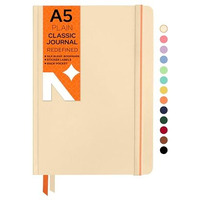 Neorah  A5 Plain Classic Notebook -110 Gsm (210X148Mm) -Hardcover Unruled Journal| Includes Silk Book Marks | Backpocket |Sticker Label |Journal Box- Office Notebook Journal 160Pages | Completely Handmade (Afterglow)