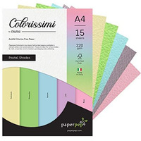 Paper Pep Colorissimi Card Stock 220Gsm A4 Pastel Shades Assorted Pack Of 15 Sheets
