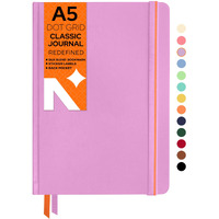NeorahA5 Dot Grid Classic Notebook -110 Gsm (210X148Mm)-Hardcover Dotted Journal| Include Silk Book Marks |Backpocket |Sticker Label |Office Notebook Journal 160Pages|Completely Handmade (Lavender)