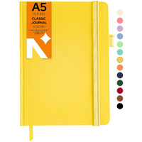 Neorah  A5 Ruled Classic Notebook -110 Gsm (210X148Mm) -Hardcover Ruled Journal| Includes Silk Book Marks | Backpocket |Sticker Label |Journal Box- Office Notebook Journal 160Pages | Completely Handmade (Yellow)