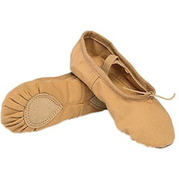 The Dance Bible Girls Tan Canvas Ballet Dance Gymnastics Shoes (9 Uk Kids/16Cm/Eu 25)