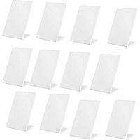 Shuban Acrylic Qr Bar Code Display Stand, Paper Stand, Perfect For Restaurants, Promotions, Photo Frames For Bhim, Phonepe, Google Pay Stand 4" X 6" (A6) (Pack Of 12)