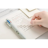 Aminit Transparent Sticky Notes Pastel Sticky Note Clear Self-Sticky Annotation, Waterproof Translucent Color Memo Pad For Office & School Pack 1