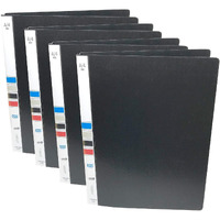 More Buy Plastic File Folder 2D Ring Binder A4 Size Tough & Durable Ring Binder Box Board File(Heavy Plastic (Black - Pack Of - 8)