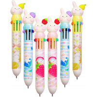 Funblast 10 In 1 Pens For Kids Ball Pen Set For School&Office-Cartoon Pen For Office,School Stationery Items For Kids-Stationery Kit,Stationery Set,Birthday Return Gift (6 Pcs),Blue