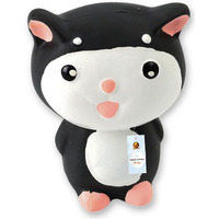 Foodie Puppies Natural Latex Rubber Squeaky Black & White Puppy (Kitty Toy) | Suitable For Puppy, X-Small To Small Dogs (0-10Kgs)| Animal Design, Fetch & Chew Safe Play Toy (Small)