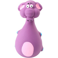 Foodie Puppies Natural Latex Rubber Squeaky Chew Toy - (Purple Elephant, 13Cm), Suitable For Puppy, X-Small To Small Dogs | Durable, Animal Design, Fetch & Chew Toy