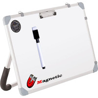 Eduway Magnetic Dry Erase 1.5X1 Feet White Board With Stand | Standing Whiteboard | Table Top With Paper Clip For Study, Memo, To Do List, With 1 Cap-Duster Marker.
