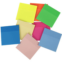 Aminit Transparent Sticky Notes Pastel Sticky Note Clear Self-Sticky Annotation, Waterproof Translucent Color Memo Pad For Office & School (Assorted, Pack Of 5 Random Colours)