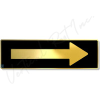 Vertical Root Inc Direction Sign Black Gold Self Adhesive Sign 10 Inch By 3 Inch For Corporate Mall Business Cafe Shop Stores Office Hospital Hotel School