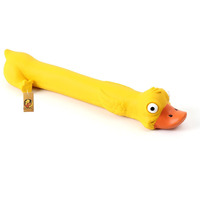 Foodie Puppies Latex Squeaky Dogs Toy | Non-Toxic, Soft Rubber, Interactive, Chewing, Teething, Fetch Play Toy For Small To Medium Dogs (Long Duck)