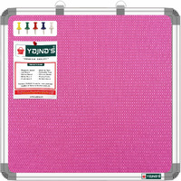 Yajnas 41X41 Cm Premium Material Pink Color Notice Board/Soft Board/Bulletin Board/Pin-Up Display Board With 50 Pins For Study Room, Office, School & Home Use