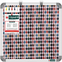 Yajnas 41X41 Cm Premium Material Diamond Dews Designed Notice Board/Soft Board/Bulletin Board/Pin-Up Display Board With 50 Pins For Study Room, Office, School & Home Use