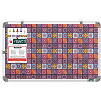 Yajnas 58.5X28 Cm Premium Material Rainbow Designed Notice Board/Soft Board/Bulletin Board/Pin-Up Display Board With 50 Pins For Study Room, Office, School & Home Use