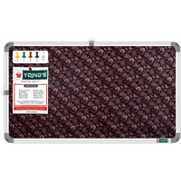 Yajnas 41X28 Cm Premium Material Rosy Red Designed Notice Board/Soft Board/Bulletin Board/Pin-Up Display Board With 50 Pins For Study Room, Office, School & Home Use