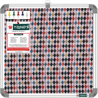Yajnas 28X28 Cm Premium Material Diamond Dews Designed Notice Board/Soft Board/Bulletin Board/Pin-Up Display Board With 50 Pins For Study Room, Office, School & Home Use