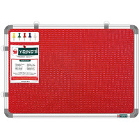 Yajnas 59X41 Cm Premium Material Red Color Notice Board/Soft Board/Bulletin Board/Pin-Up Display Board With 50 Pins For Study Room, Office, School & Home Use