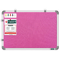 Yajnas 59X41 Cm Premium Material Pink Color Notice Board/Soft Board/Bulletin Board/Pin-Up Display Board With 50 Pins For Study Room, Office, School & Home Use