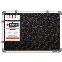 Yajnas 59X41 Cm Premium Material Golden Glow Designed Notice Board/Soft Board/Bulletin Board/Pin-Up Display Board With 50 Pins For Study Room, Office, School & Home Use