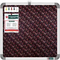 Yajnas 28X28 Cm Premium Material Rosy Red Designed Notice Board/Soft Board/Bulletin Board/Pin-Up Display Board With 50 Pins For Study Room, Office, School & Home Use