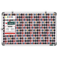 Yajnas 58.5X28 Cm Premium Material Diamond Dews Designed Notice Board/Soft Board/Bulletin Board/Pin-Up Display Board With 50 Pins For Study Room, Office, School & Home Use
