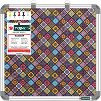 Yajnas 41X41 Cm Premium Material Golden Galaxy Designed Notice Board/Soft Board/Bulletin Board/Pin-Up Display Board With 50 Pins For Study Room, Office, School & Home Use