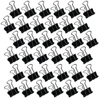 Bambalio Binder Clips 15Mm Black Set Of 36 Pieces
