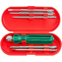 Spartan Bs-01 5-In-1 Pc Screw Driver Kit With 2 Flat Blades, 2 Phillips Head, 1 Round Poker Bar For Home Use/For Multipurpose Application (S-6, Green)