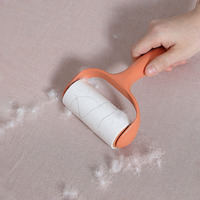 Wolpin 1 Lint Roller With 60 Sheets Remove Clothes Lint Dog Hair Dust (19 X 13 Cm) Orange, Plastic