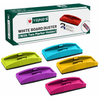 Yajnas Non Magnetic Whiteboard Duster & Markers | Set Of 5 | Assorted Ink Colours Markers For School & Office Stationery Items Markers & Duster, Ideal For Office, School, Home
