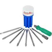 Spartan Bs-02 8-In-1 Pc Screw Driver Kit With 3 Flat Blades, 3 Phillips Head, 1 Round Poker Bar, Extension Rod| Multi-Purpose Tool Set