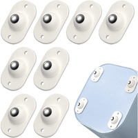 Stratize 4Pcs Self Adhesive Mini Swivel Casters Wheels,Universal Wheels At The Bottom Of The Storage Box, Swivel Caster Wheels 360 Degree Rotation Pulley For Furniture Various Storage Boxes (4)
