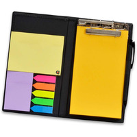 Coi Desk Organizer, Notepad Memo Holder With Colorful Sticky Notes Home Work Office Gift Set With Pen (Mango Yellow)