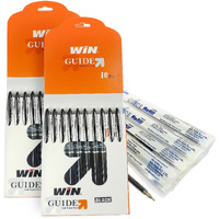 Win Guide Ball Pens | 20 Black Ink Pens With 10 Refills | Premium Stylish Pens Set | Pens For Writing | 0.6 Mm Sharp Tip | Ideal For Students And Exams | Premium Pens Set For Gifting