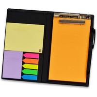 Coi Desk Organizer, Notepad Memo Holder With Colorful Sticky Notes Stationery Set Gift And Pen (Neon Orange)