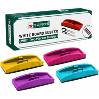 Yajnas Magnetic Whiteboard Duster, White Board Duster | Whiteboard Eraser For Erasing White Board Marker Or Chalk Board Writing - Assorted Colours - Colour May Vary (Magnetic Duster, Pack Of 4)