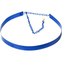 Fabme Women's Metal Adjustable Belt For Saree, Western Dress, Traditional Dress, Party Designer Wear (Blue, 2 Cm Wide)